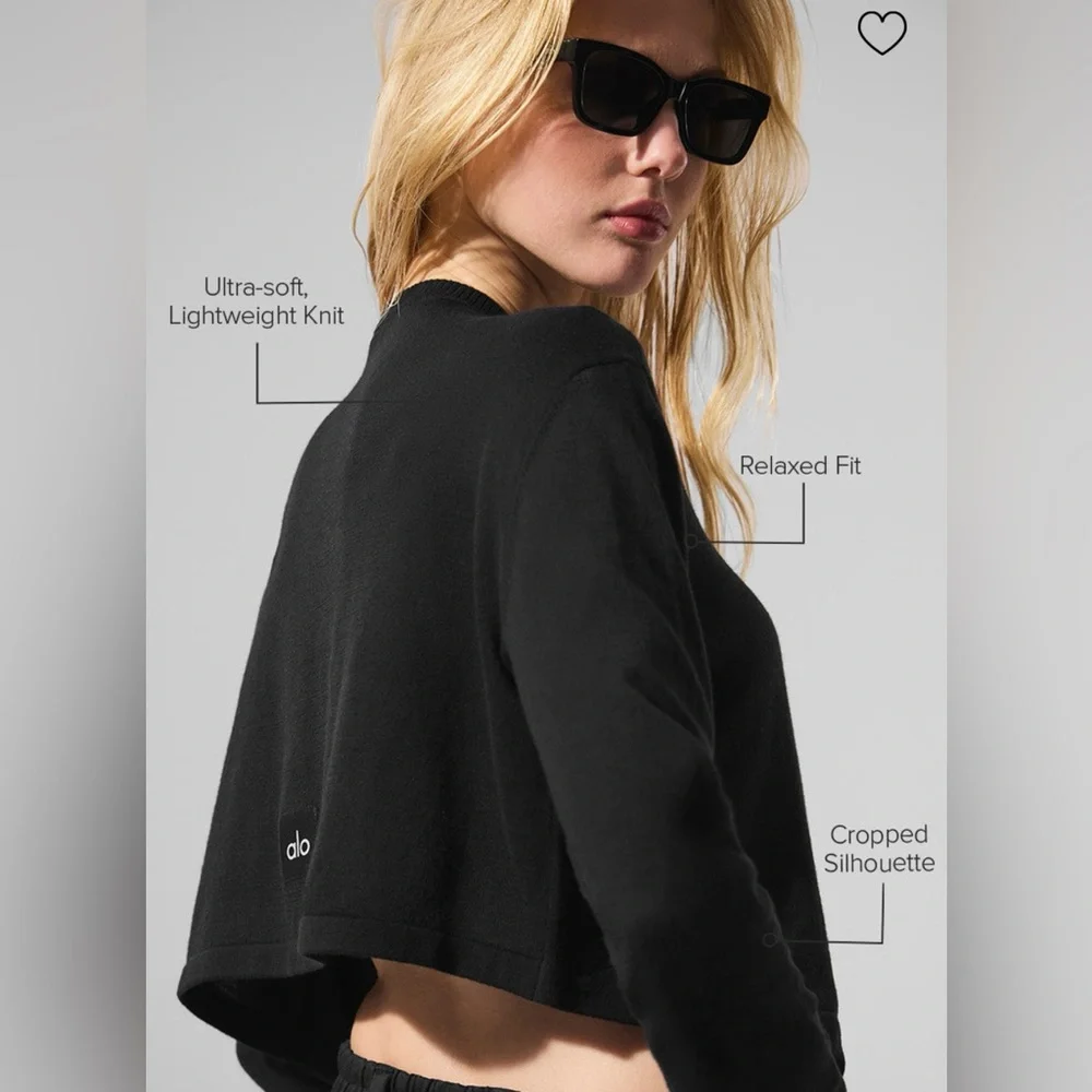 Alo yoga Supernatural Sweater Cardigan - Black - Picture 2 of 9